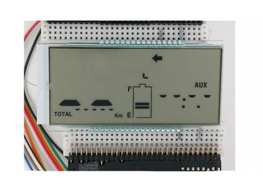 7 얼룩말 연결관을 가진 계기를 위한 세그먼트 HTN 단색 LCD 디스플레이