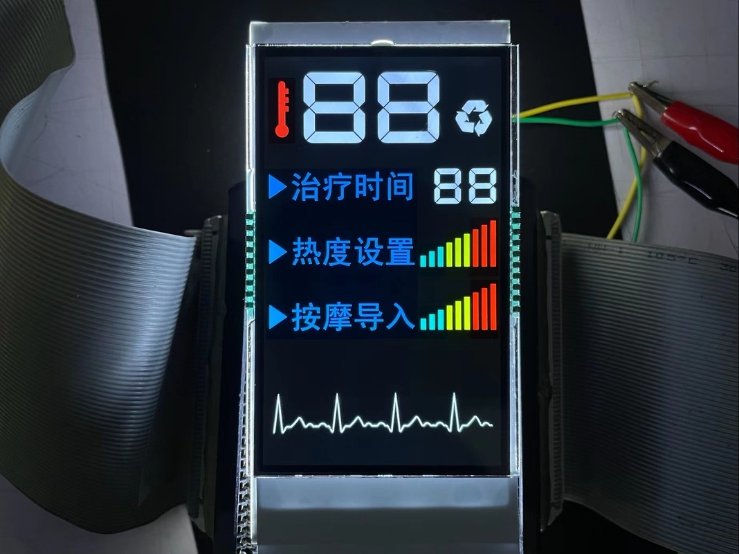 도매 가격 VA 세그먼트 LCD 디스플레이 컬러 PIN 제어 화면 마사저용 백 백 라이트