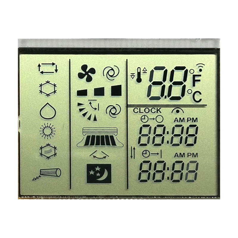 3.0 V 긍정적인 반사 TN 세그먼트 LCD 에어컨 원격 제어 온도 제어