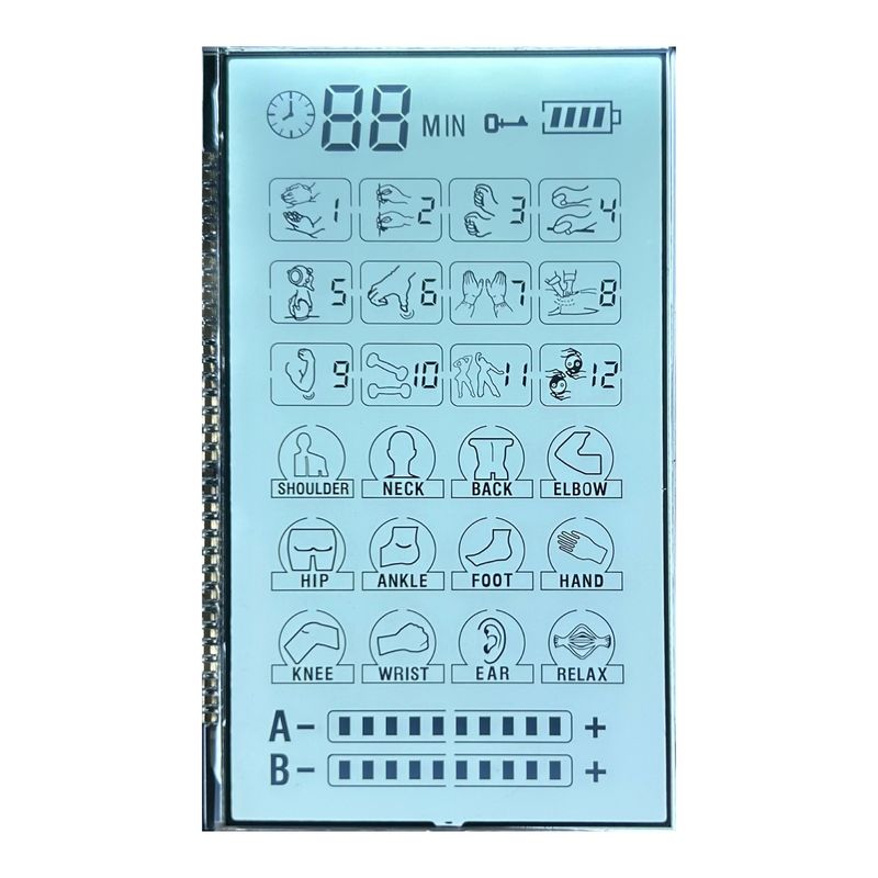 3.6V 긍정적 6 오' 클럭 매사저용 송신 모노크롬 Tn LCD 디스플레이 스크린