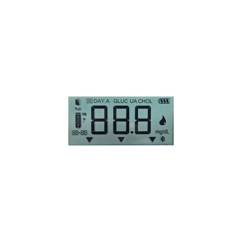 맞춤형 ROHS 준수 LCD 디스플레이 7 세그먼트 3.0 전압 트랜스 미션 세그먼트 LCD 포도계