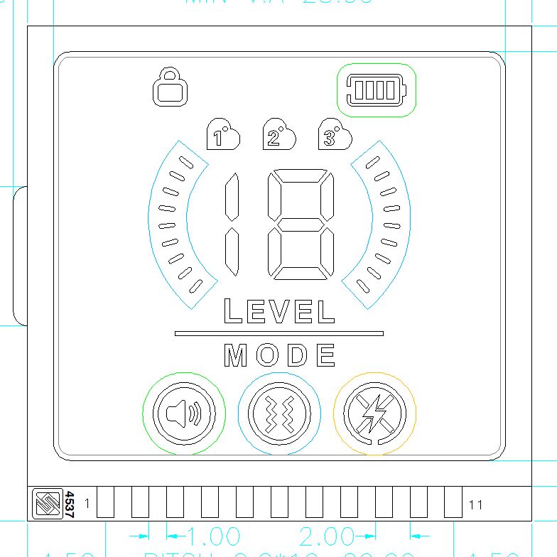 애견 훈련 장비용 맞춤형 VA 세그먼트 코드 액정 디스플레이 VA 네거티브 세그먼트 LCD 패널