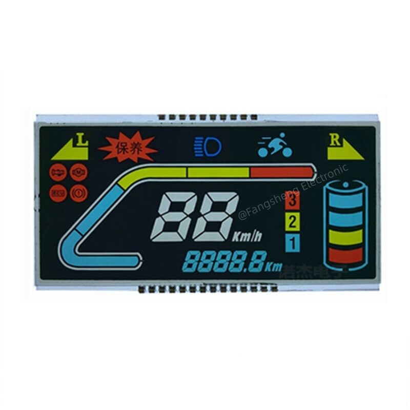 Custom HTN LCD/STN LCD/VA LCD/LCD Segment Display /Custom LCD/LCD Display Screen for E-Bike Motorcycle/Automotive/Instrument Cluster
