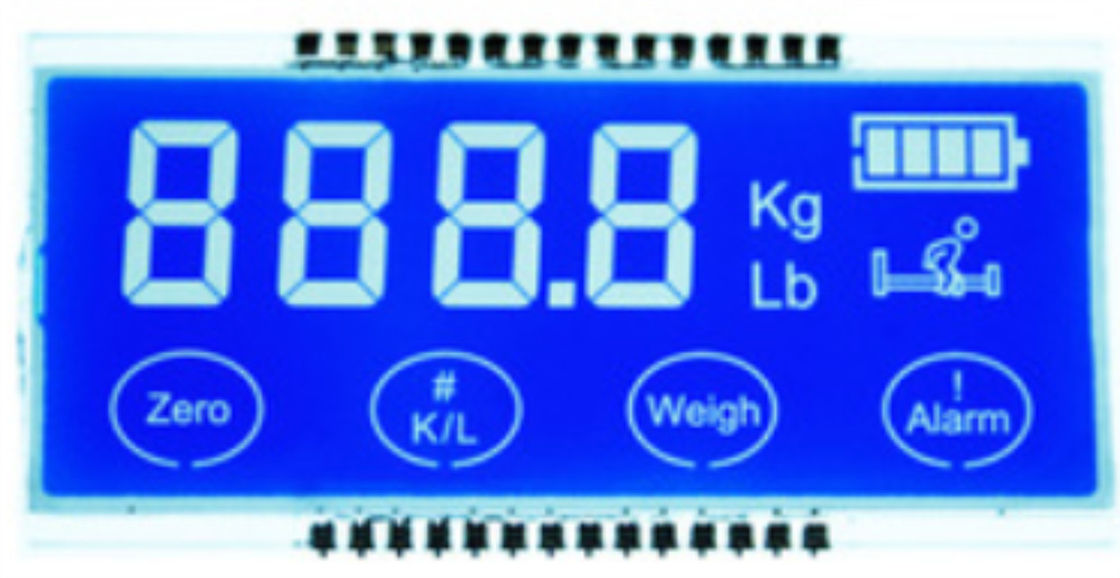 Pin/고무 연결관을 가진 TN/STN/HTN LCD 디스플레이 긍정적인 형태 2.8V