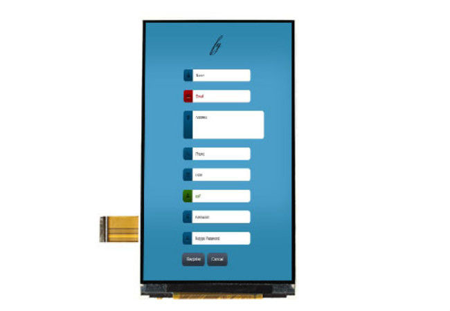 선택 4.5 인치 540 * 960 TFT LCD 저항하는 터치스크린 Ips 패널 Lcd Mipi/Rgb 공용영역