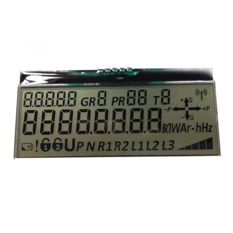 17 손가락 7 세그먼트 주문 Lcd 단위, 금속 Pin Transflective LCD 디스플레이 이 I2C 연속되는 에너지 미터