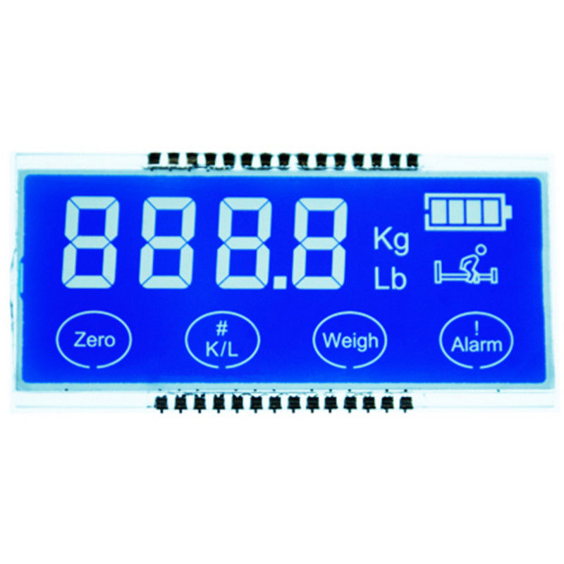 2.8 V HTN LCD 표시판 관례 7 세그먼트 경조 백색 LED