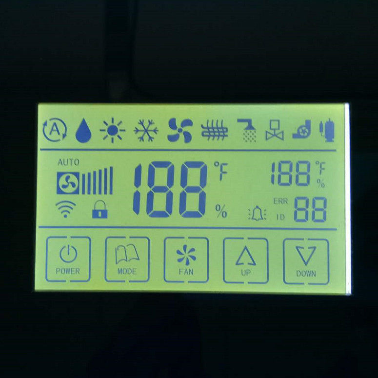 부분 Lcd 주문 설계 FSTN / TN LCD 디스플레이, 제브라 커넥터 전달 가능한 단색 Lcd는 수량계 동안 놉니다