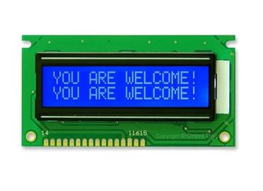 Transmissive 회색 형태 STN LCD 디스플레이 1/16 의무를 가진 16 x 2 Lcd 감시자 단위