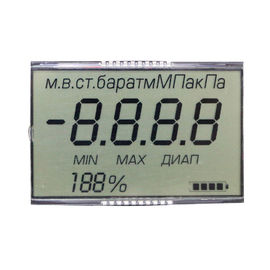 OEM 세그먼트 HTN LCD 디스플레이 단색 사려깊은 편광자 활자 합금 핀 커넥터