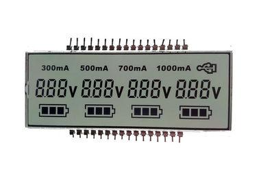 백색 LED 역광선을 가진 주문 단색 회색 FSTN 7 세그먼트 LCD 디스플레이