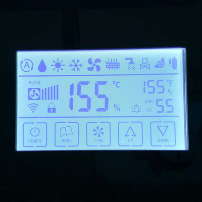 부분 Lcd 주문 설계 FSTN / TN LCD 디스플레이, 제브라 커넥터 전달 가능한 단색 Lcd는 수량계 동안 놉니다